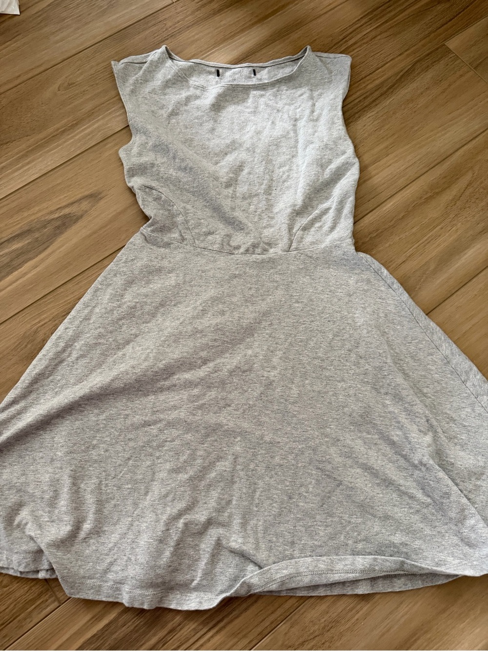 Forever 21 Heather Gray Sleeveless Fit & Flare Mini Dress